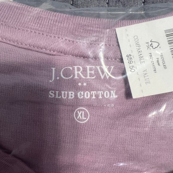 NWT J. Crew Men's Violet Mist Purple Short-Sleeve Slub Cotton Henley - Picture 6 of 9